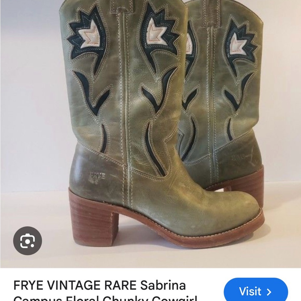 ISO Frye Green Sabrina boots size 8